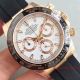 2017 Swiss Copy Rolex Daytona 116515LN Watch Rose Gold White Ceramic Bezel Leather (4)_th.jpg